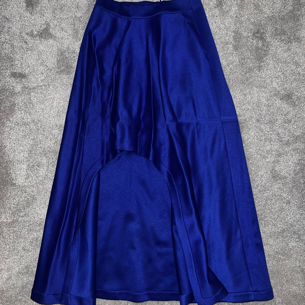 COS Royal Blue High Low Skirt